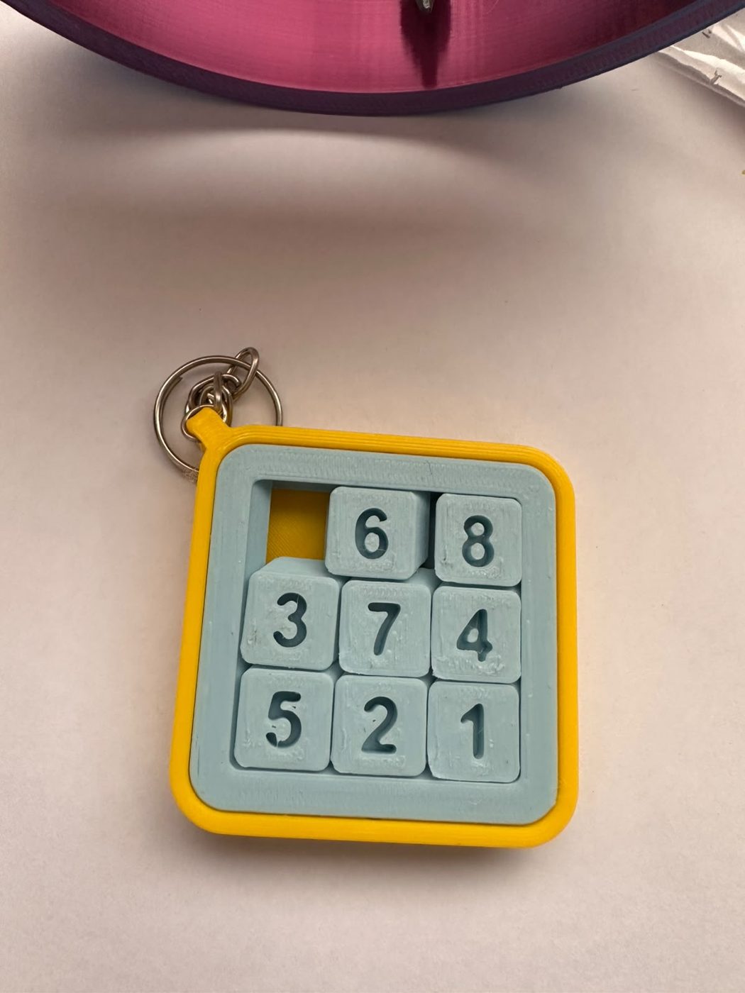 Chaveiro Puzzle Numérico 8 Peças