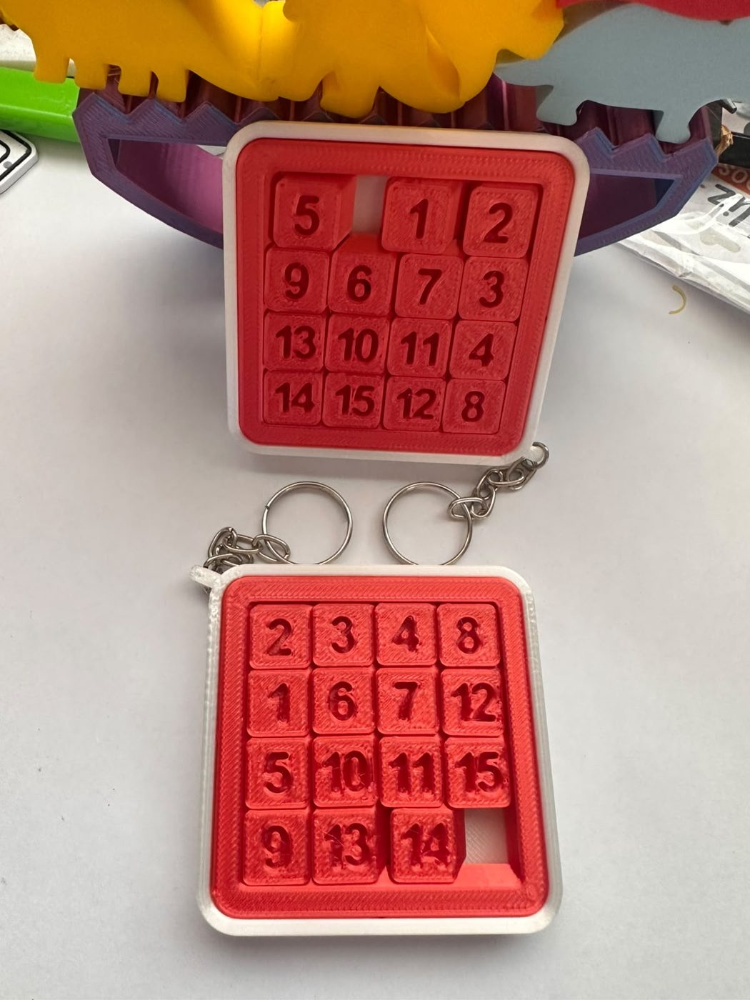 Chaveiro Puzzle Numérico 15 Peças