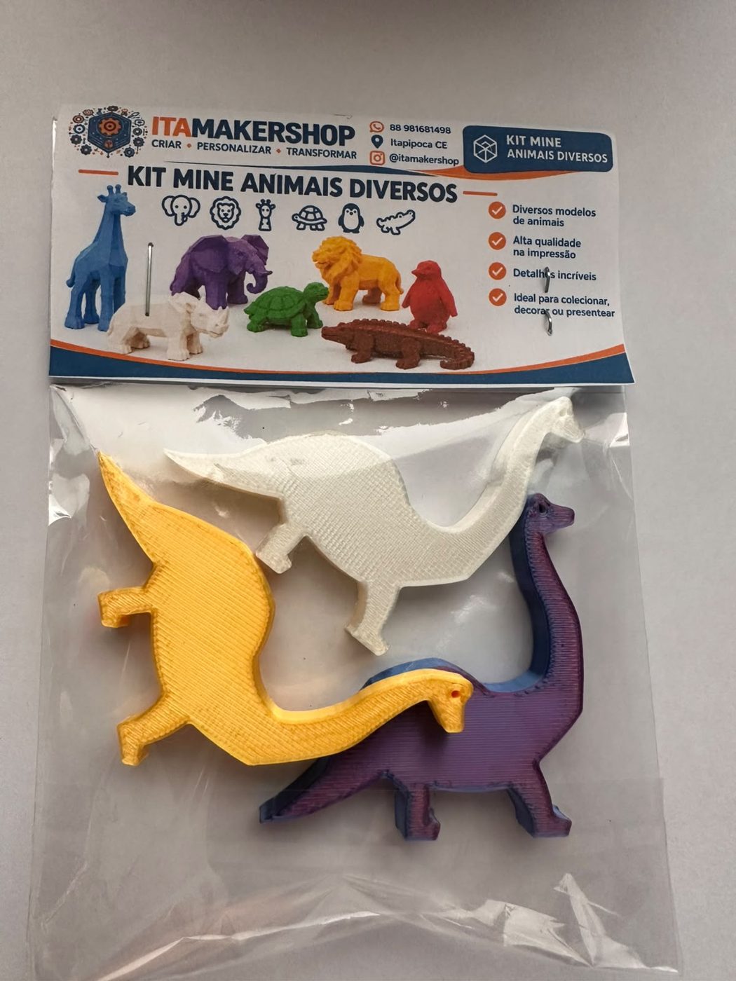 Kit 3 Animais Mini