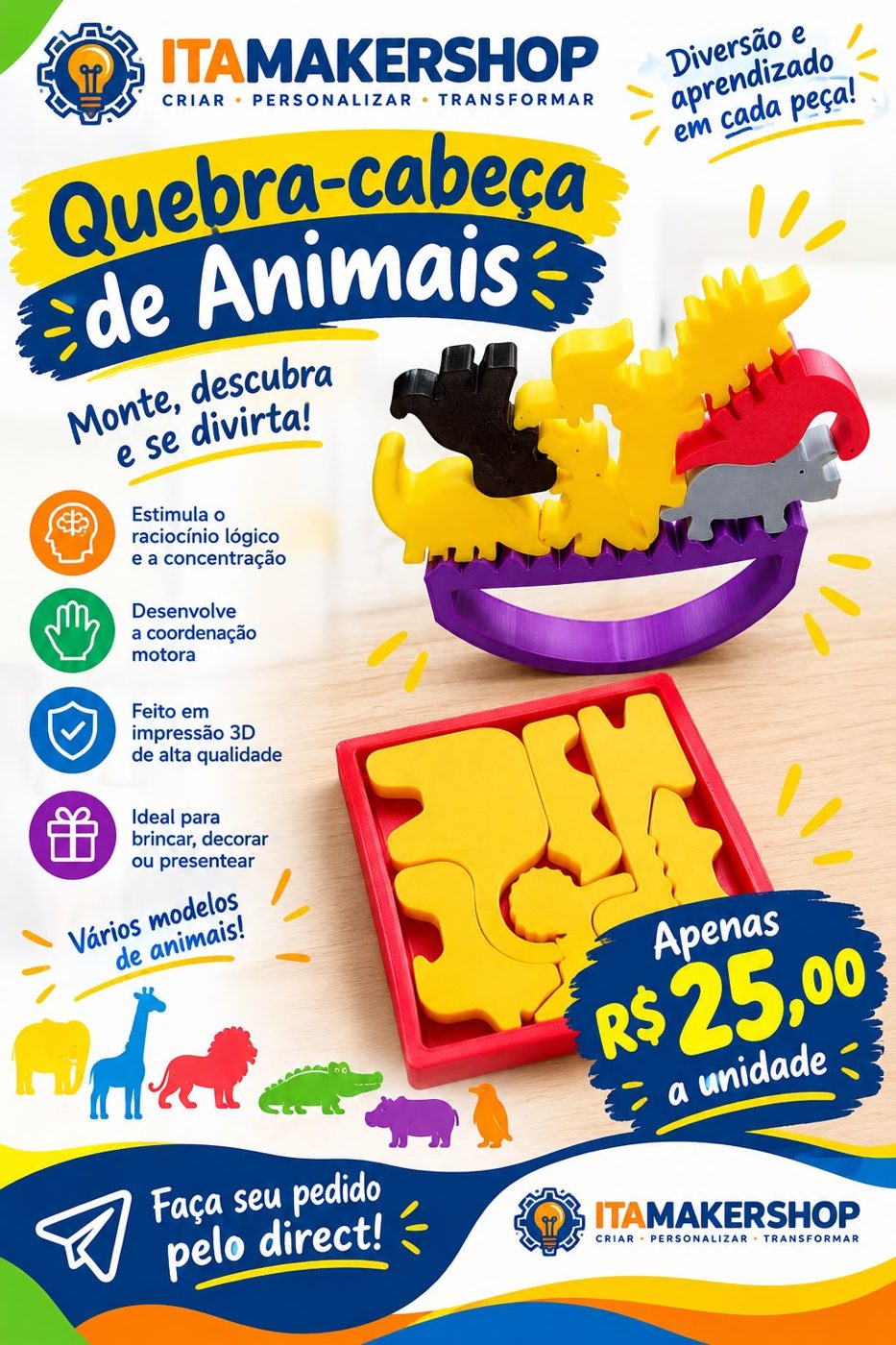 Quebra-cabeça de Animais