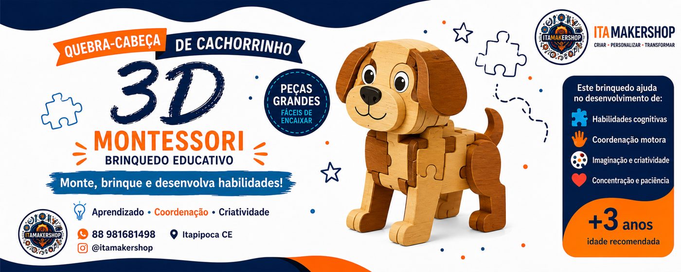 Quebra-cabeça 3D Montessori